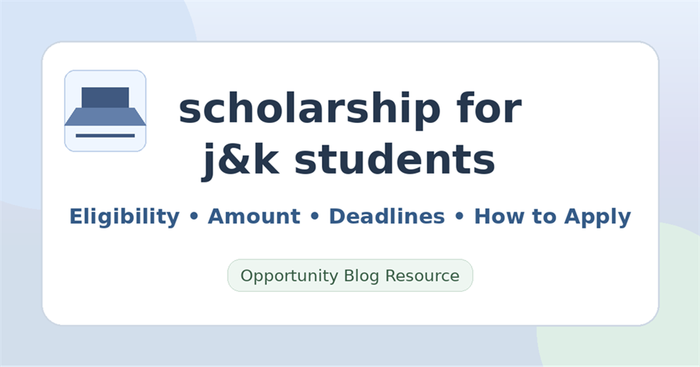 Scholarship for J&K Students